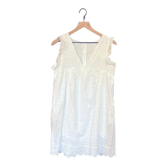 Pink Lily Ruffle Lace Romper Dress White Size Small - Picture 3 of 10